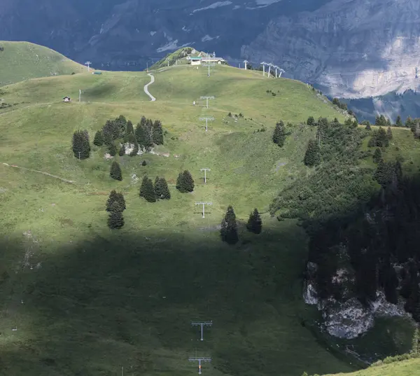 Vue Sur Une Piste Ski Été — Photo