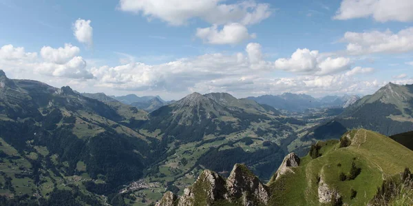 Panoramatický Výhled Pohoří — Stock fotografie