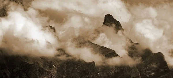 Detalle Formación Rocosa Alpina Imagen de stock