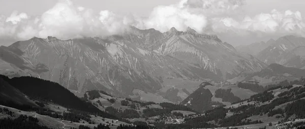 Vista Panoramica Una Valle Alpina — Foto Stock