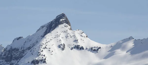 Vista Una Montagna Inverno — Foto Stock