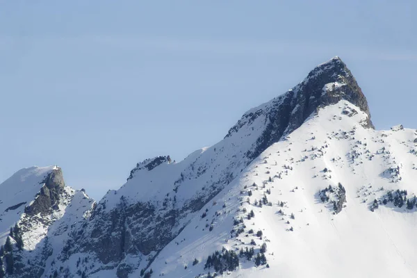 Vista Una Montaña Invierno —  Fotos de Stock