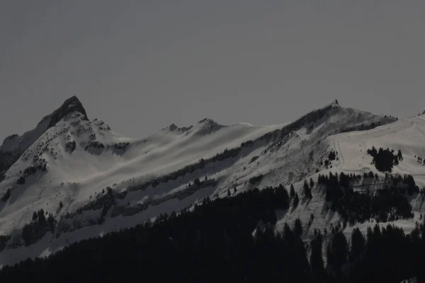 Вид Гірський Хребет Вночі — стокове фото