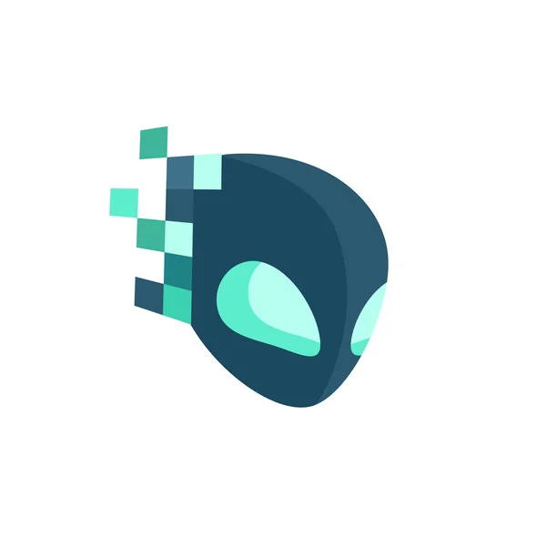 Logo alienígena digital — Vector de stock