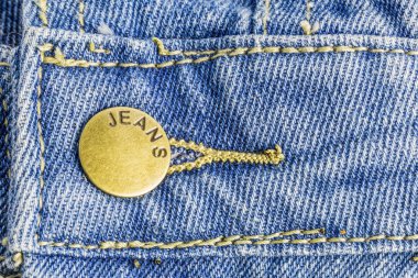 Mavi jeans Çıtçıt ile