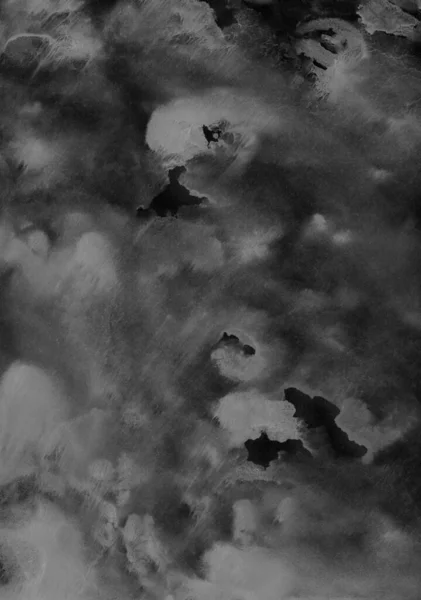 Простий Абстрактний Чорно Білий Акварель Графітовий Фон Мальована Вручну Текстура Стокове Зображення