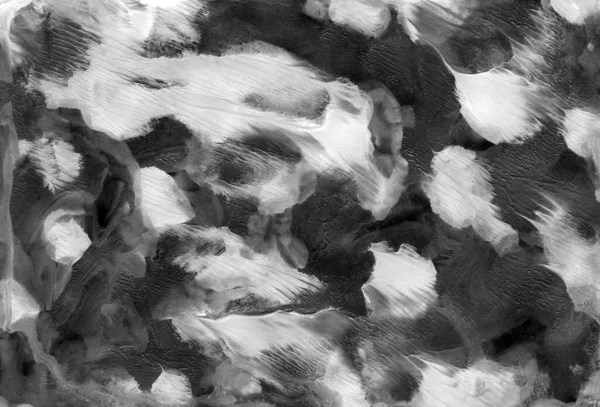 Simple monochrome abstract black and white watercolor, animal print. Hand-painted texture, splashes, drops of paint, paint smears. Best for backgrounds, wallpapers, covers and packaging, wrapping.