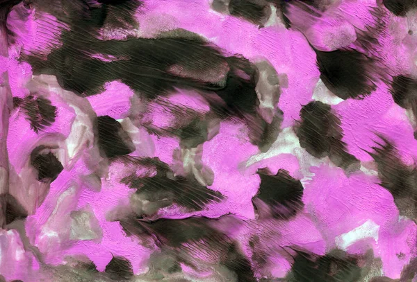 Простий Абстрактний Чорний Холодний Рожевий Акварель Тваринний Принт Мальована Вручну — стокове фото
