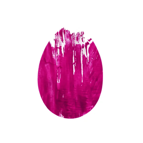 Ovo Easter Rosa Vivo Isolado Contexto Branco Pintura Texturizada Aquarela — Fotografia de Stock