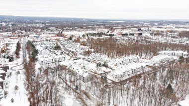 Kış Fırtınası Bailey 'nin bir daireye attığı kar manzarası.