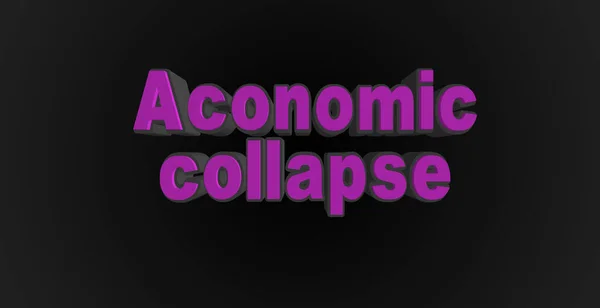 Spectacular Volumetric Text Illustration Economic Collapse Economic Downturn World Showy — Stock Photo, Image