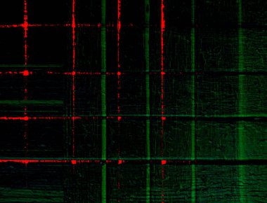 Kırmızı ve yeşil muhteşem kare çizgileri olan soyut bir arkaplan. Duvar kağıtlarınız, sanat eserleriniz ve sanat projeleriniz için..
