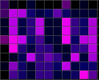 Mor, eflatun, mavi ve siyah renkte güzel renk kareleri olan tetris şeklinde muhteşem bir arkaplan..