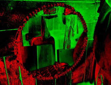 Kırmızı ve yeşil soyut arkaplan muhteşem bir ritim ve ekleme.