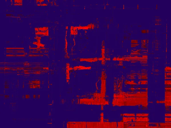 Αφηρημένο Φόντο Κόκκινο Και Μπλε Εντυπωσιακό Ρυθμό Και Ένθετα Σουρεαλιστική — Φωτογραφία Αρχείου