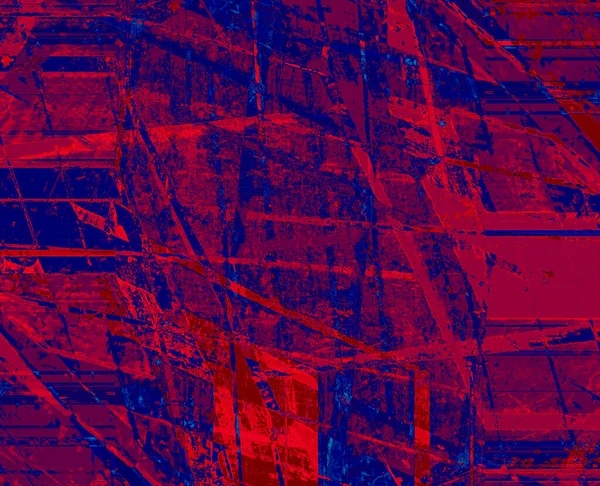 Abstraktní Pozadí Červené Modré Efektním Rytmem Vložkami Surrealistický Obraz Moderním — Stock fotografie