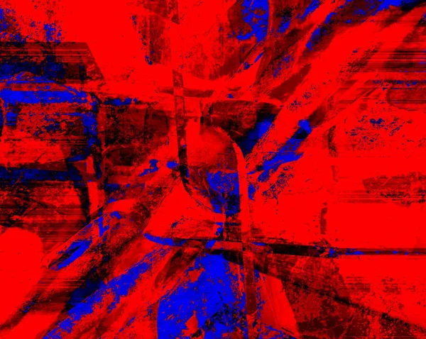 Fundo Abstrato Vermelho Azul Com Ritmo Espetacular Inserções — Fotografia de Stock