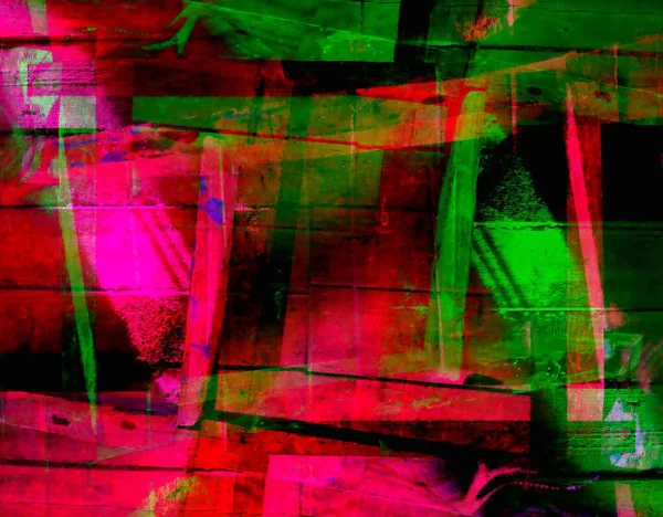 Abstrakt Bakgrund Rött Grönt Och Blått Med Spektakulär Rytm Och — Stockfoto