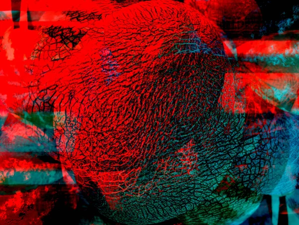 Абстрактний Фон Червоного Зеленого Синього Кольорів Ефектним Ритмом Вставками Сюрреалістичне — стокове фото