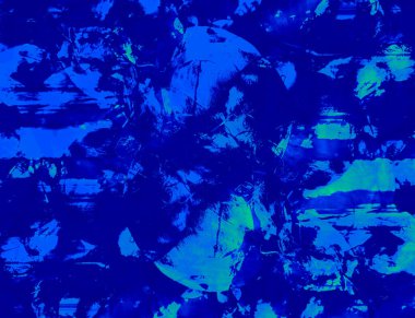 Olağanüstü açık ve koyu aksanlı soyut mavi arkaplan. Gerçeküstü Art Nouveau Duvar Tuvali. Duvar kağıtlarınız, projeleriniz ve çalışmalarınız için..