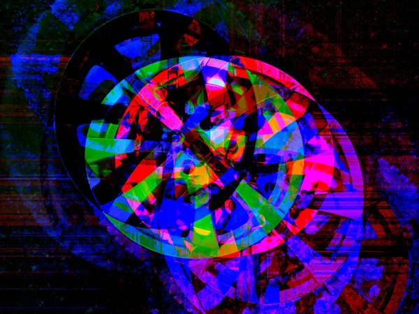 Αφηρημένο Ογκομετρικό Υπόβαθρο Τρισδιάστατη Απεικόνιση Έναν Εντυπωσιακό Συνδυασμό Κόκκινου Μπλε — Φωτογραφία Αρχείου