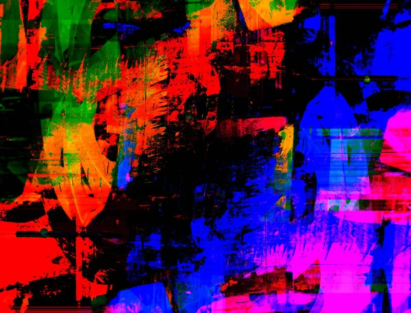Abstrakt Volymetrisk Bakgrund Illustration Med Spektakulär Kombination Rött Blått Gult — Stockfoto