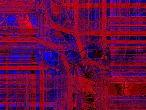 Fundo Abstrato Vermelho Azul Com Ritmo Espetacular Inserções Imagem Surreal — Fotografia de Stock