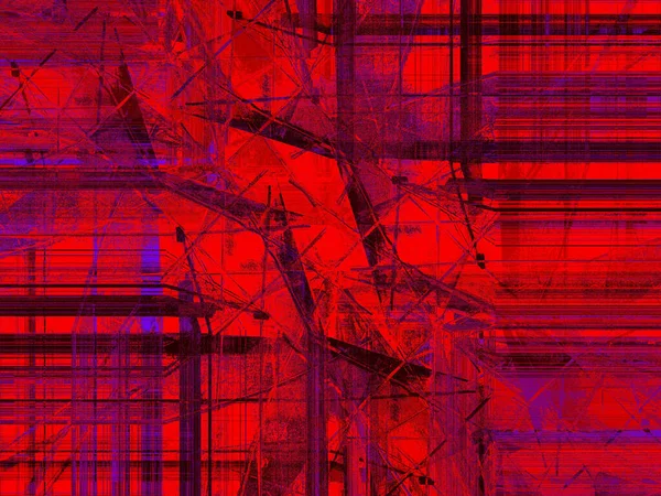 Абстрактный Фон Красном Синем Эффектным Рисунком Вставками Сюрреалистичный Образ Современном — стоковое фото