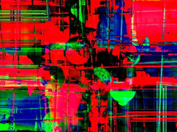 Abstrakt Bakgrund Rött Grönt Och Blått Med Spektakulär Rytm Och — Stockfoto