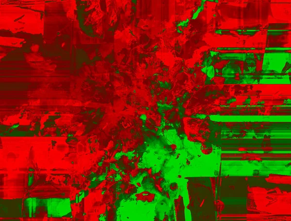 Abstracte Achtergrond Rood Groen Met Een Spectaculair Ritme Inserts Surrealistisch — Stockfoto