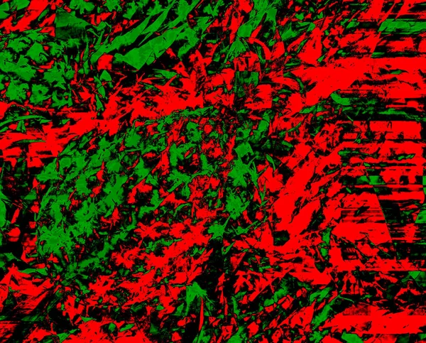 赤と緑の抽象的な背景に壮大なリズムと挿入します 現代風のシュールなイメージ 壁紙やアートプロジェクト 作品のために — ストック写真