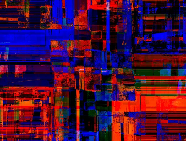 Fundo Volumétrico Abstrato Com Uma Combinação Espetacular Vermelho Azul Amarelo — Fotografia de Stock