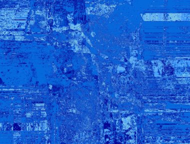 Olağanüstü açık ve koyu aksanlı soyut mavi arkaplan. Gerçeküstü Art Nouveau Duvar Tuvali. Duvar kağıtlarınız, projeleriniz ve çalışmalarınız için..