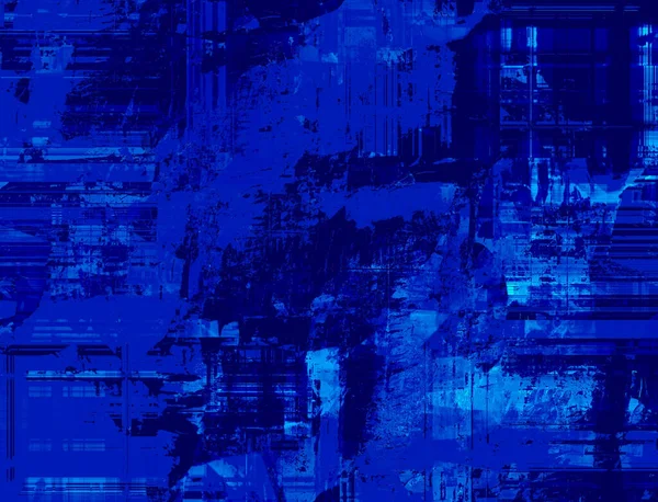 Fondo Azul Abstracto Con Espectaculares Acentos Claros Oscuros Surreal Art —  Fotos de Stock