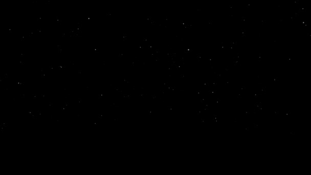 Fondo Vídeo Del Cielo Nocturno Estrellado Una Dispersión Estrellas Blancas — Vídeo de stock