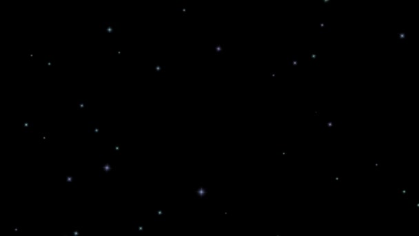 Fondo Vídeo Del Cielo Nocturno Estrellado Una Dispersión Estrellas Blancas — Vídeo de stock