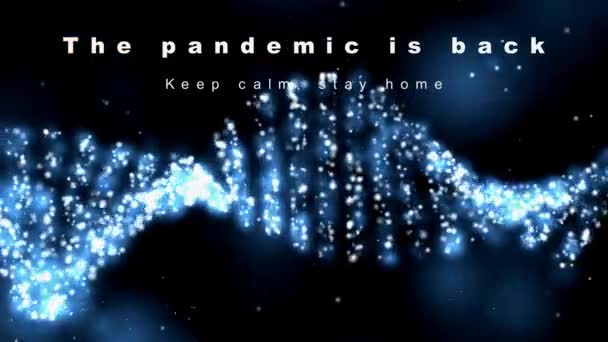 Texto Vídeo Espetacular Ilustração Pandemia Voltou Uma Pandemia Global Mundo — Vídeo de Stock