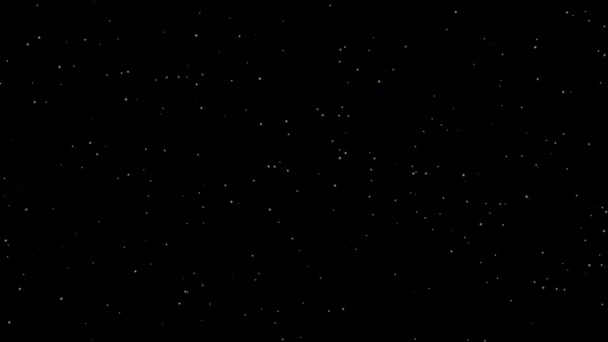 Fondo Video Del Cielo Nocturno Con Partículas Blancas Cayendo Como — Vídeo de stock