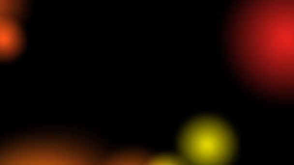 Чорний Відео Фон Бризками Апельсинового Жовтого Кольору Камери Зберігачі Екранів — стокове відео
