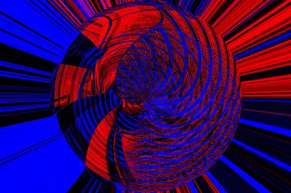 Abstracte Achtergrond Illustratie Rood Blauw Met Een Spectaculair Ritme Inserts — Stockfoto