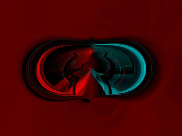 Abstraktní Pozadí Ilustrace Červené Modré Velkolepým Rytmem Vložkami Surrealistický Obraz — Stock fotografie