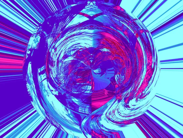 Абстрактний Фон Ілюстрація Червоний Синій Ефектним Ритмом Вставками Сюрреалістичне Зображення — стокове фото