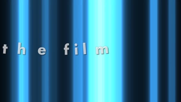 Video Text Illustration End Film Volumetric White Letters Spectacular Movement — Stock Video
