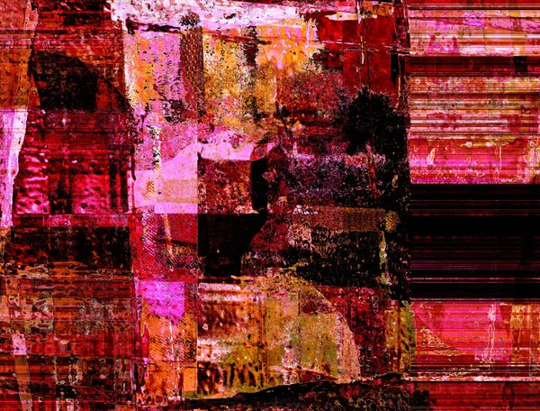 Абстрактний Фон Червоного Жовтого Кольорів Ефектним Ритмом Темними Акцентами Сюрреалістичне — стокове фото