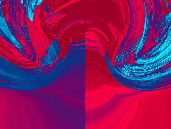 Fundo Abstrato Vermelho Azul Com Ritmo Espetacular Inserções Imagem Surreal — Fotografia de Stock