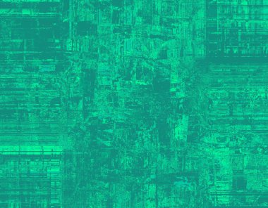 Çarpıcı koyu ve açık aksanlı yeşil arkaplan. Modern sanat tarzında gerçeküstü duvar tuvali.