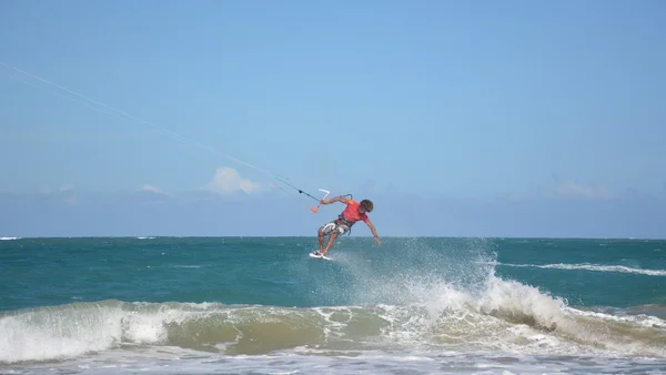 Kite surfing freeride — Stock Photo, Image
