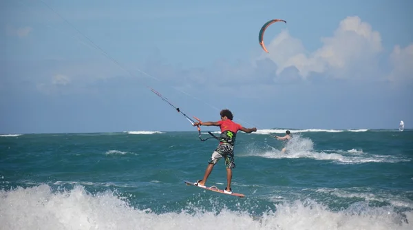 Kitesurfen in Dominicana — Stockfoto