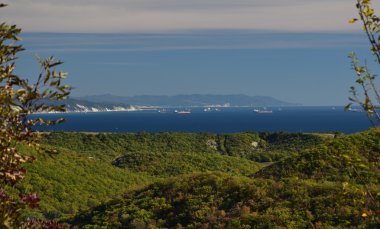 Sonbahar dağ ve deniz