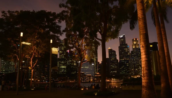 Night Singapore center — Stock Photo, Image